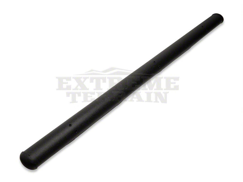 RedRock 4-Inch Oval Straight Side Step Bars; Textured Black (07-18 Jeep Wrangler JK 4-Door)