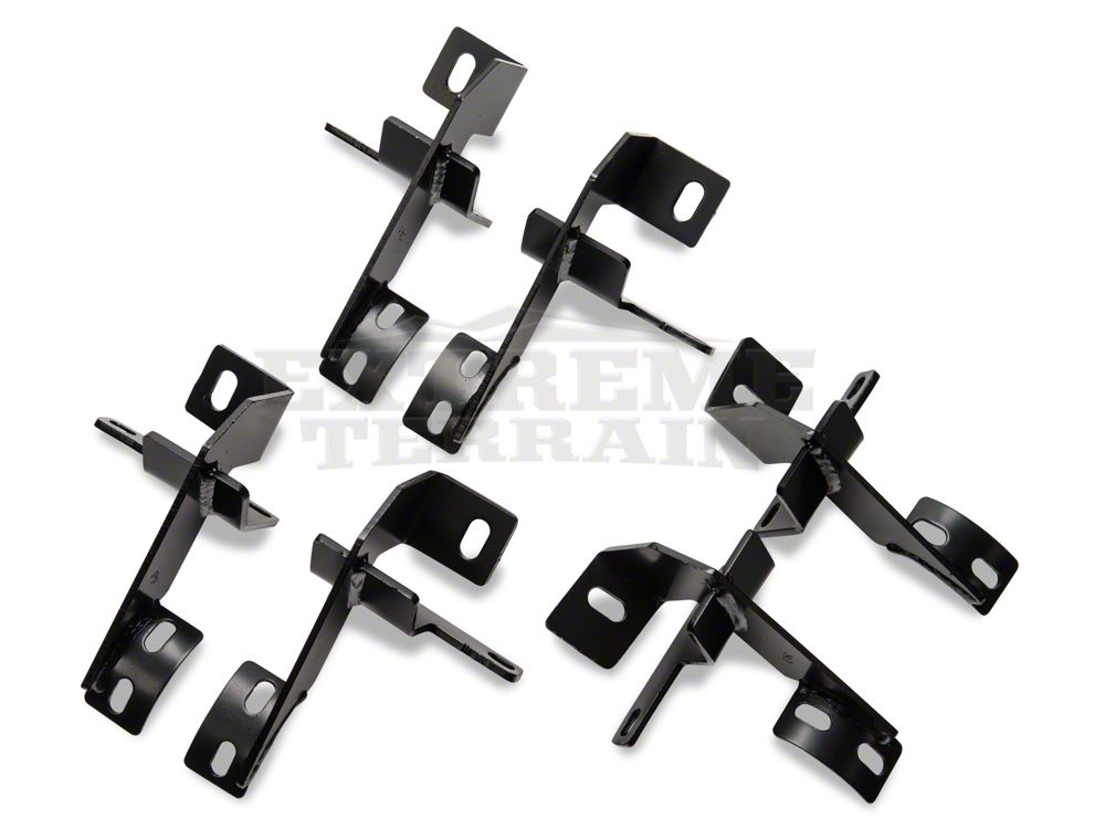 RedRock 4-Inch Oval Straight Side Step Bars; Textured Black (07-18 Jeep Wrangler JK 4-Door)