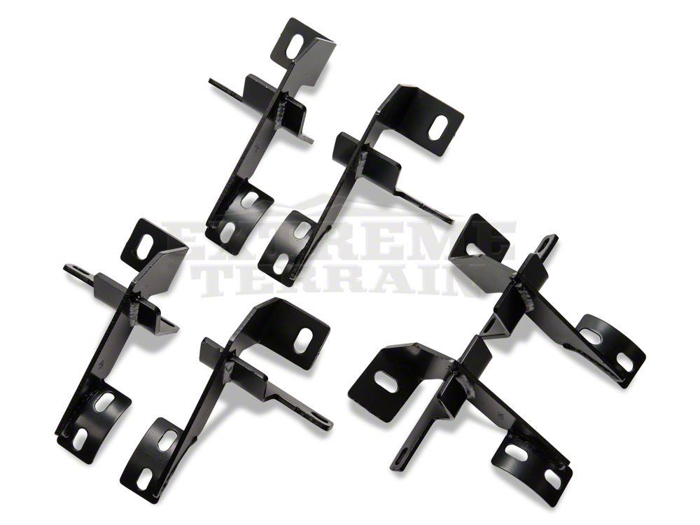 RedRock 4-Inch Oval Curved Side Step Bars; Semi-Gloss Black (07-18 Jeep Wrangler JK 4-Door)