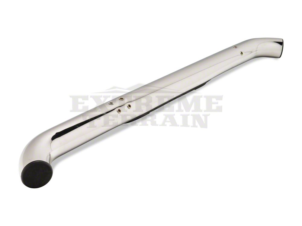 RedRock 3-Inch Round Curved Side Step Bars; Stainless Steel (07-18 Jeep Wrangler JK 2-Door)