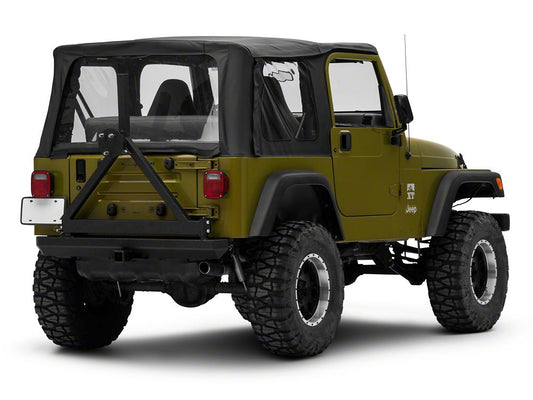 RedRock Rock Crawler Rear Bumper with Tire Carrier; Textured Black (87-06 Jeep Wrangler YJ & TJ)
