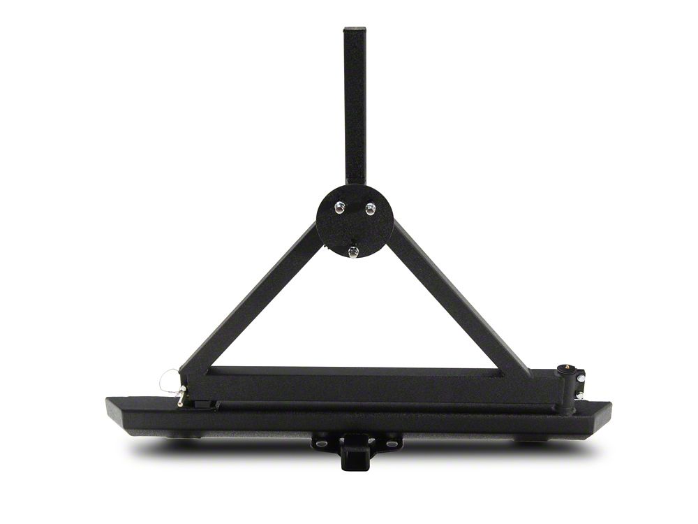 RedRock Rock Crawler Rear Bumper with Tire Carrier; Textured Black (87-06 Jeep Wrangler YJ & TJ)