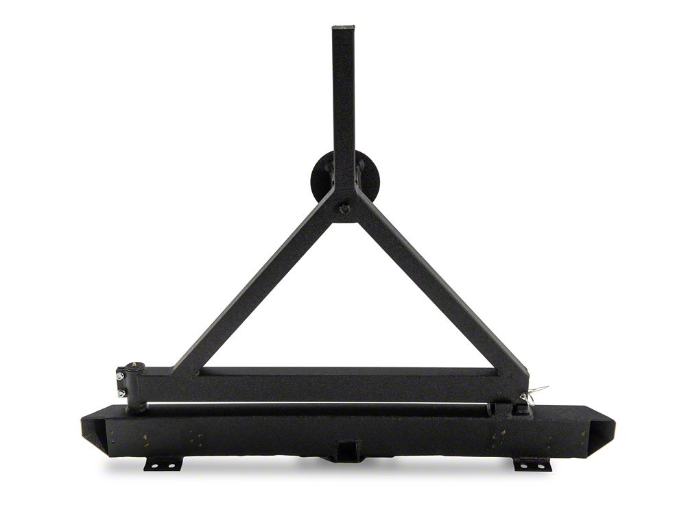 RedRock Rock Crawler Rear Bumper with Tire Carrier; Textured Black (87-06 Jeep Wrangler YJ & TJ)