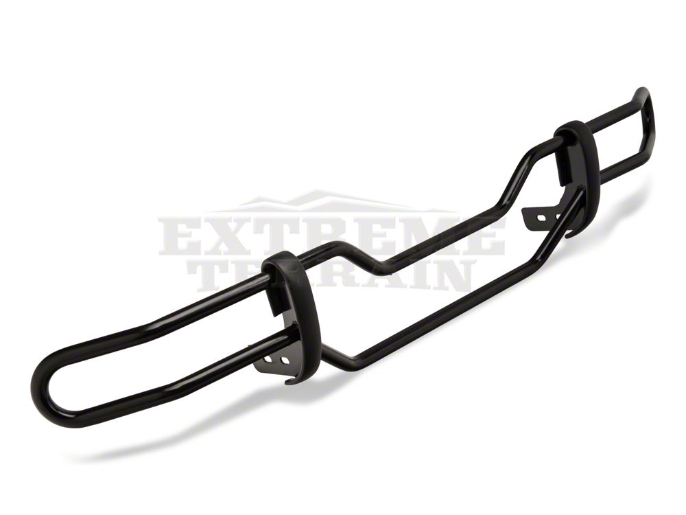 RedRock Rear Double Tube Bumper Guard; Gloss Black (07-18 Jeep Wrangler JK)
