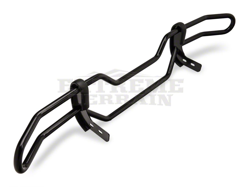 RedRock Rear Double Tube Bumper Guard; Gloss Black (07-18 Jeep Wrangler JK)