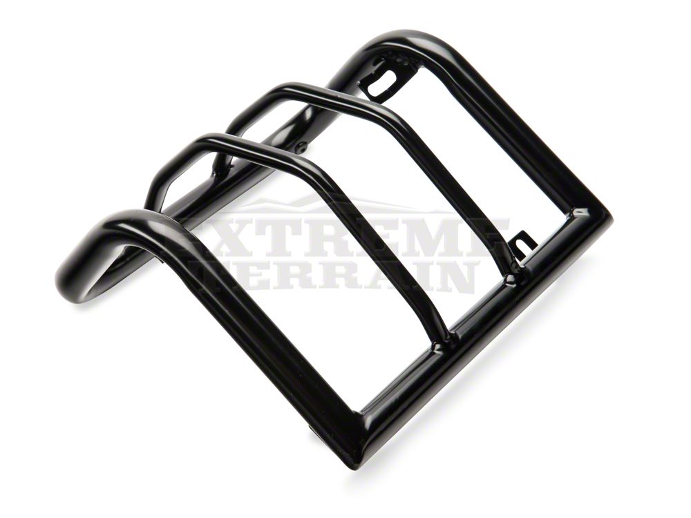 RedRock Wrap-Around Tail Light Guards; Gloss Black (07-18 Jeep Wrangler JK)
