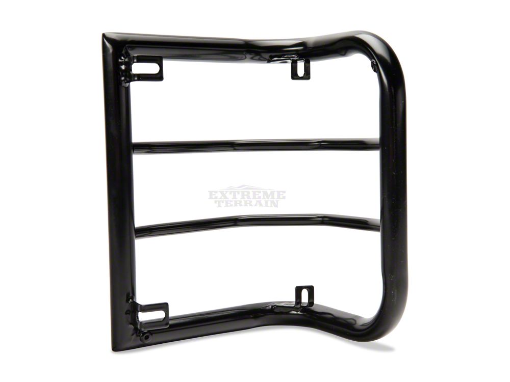RedRock Wrap-Around Tail Light Guards; Gloss Black (07-18 Jeep Wrangler JK)