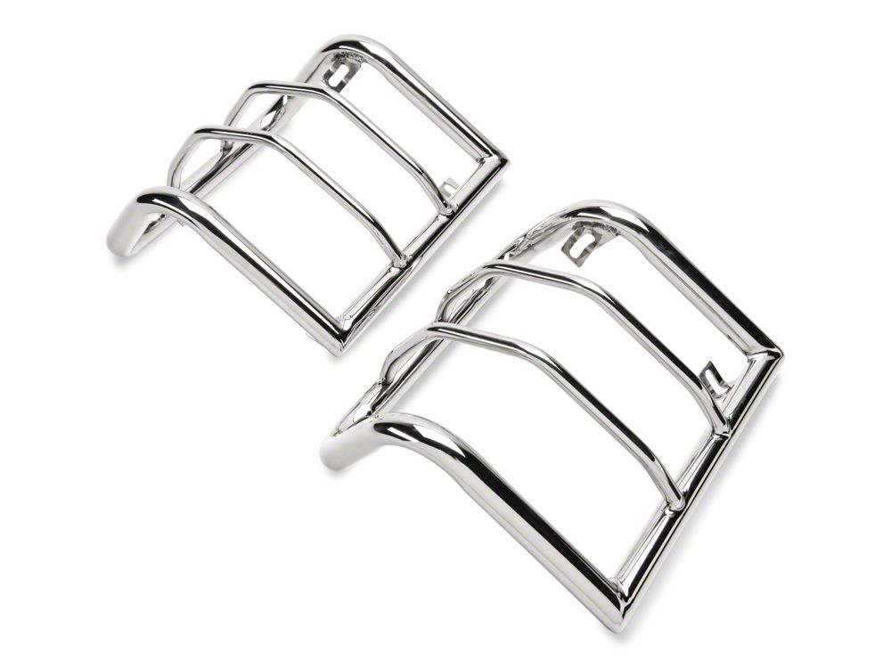 RedRock Wrap-Around Tail Light Guards; Stainless Steel (07-18 Jeep Wrangler JK)