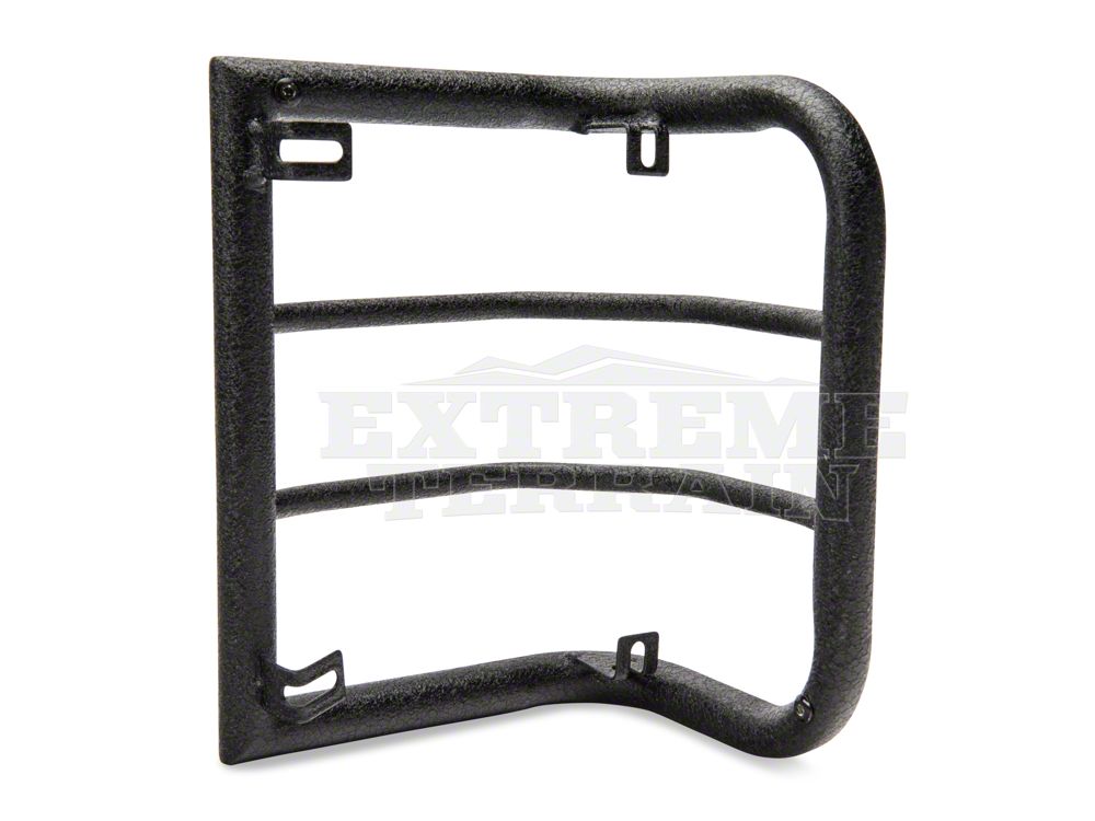 RedRock Wrap-Around Tail Light Guards; Textured Black (07-18 Jeep Wrangler JK)