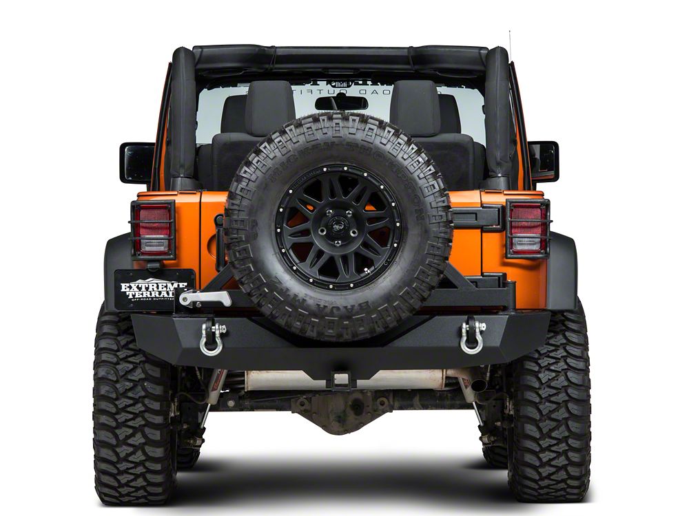 RedRock Wrap-Around Tail Light Guards; Textured Black (07-18 Jeep Wrangler JK)