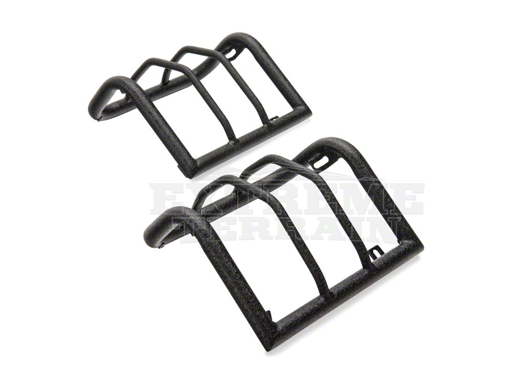 RedRock Wrap-Around Tail Light Guards; Textured Black (07-18 Jeep Wrangler JK)