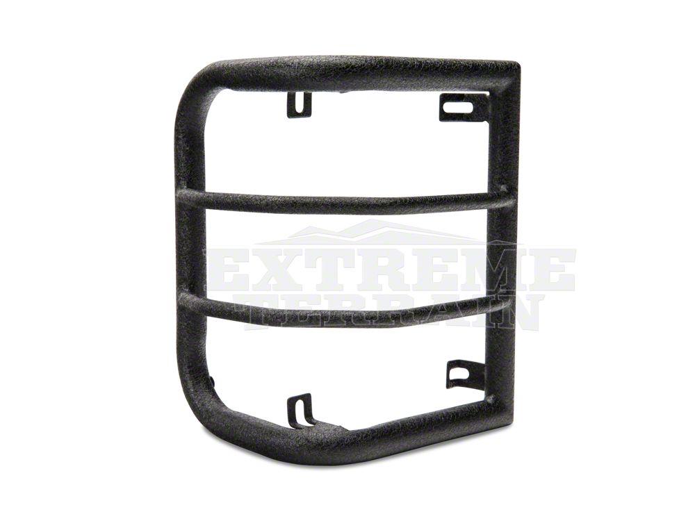 RedRock Wrap-Around Tail Light Guards; Textured Black (07-18 Jeep Wrangler JK)
