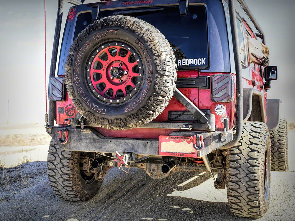 RedRock Dual Outlet Axle-Back Exhaust with Black Tips (07-18 Jeep Wrangler JK)