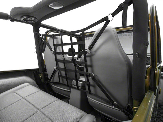 RedRock Pet Barrier Net; Black (92-06 Jeep Wrangler YJ & TJ)