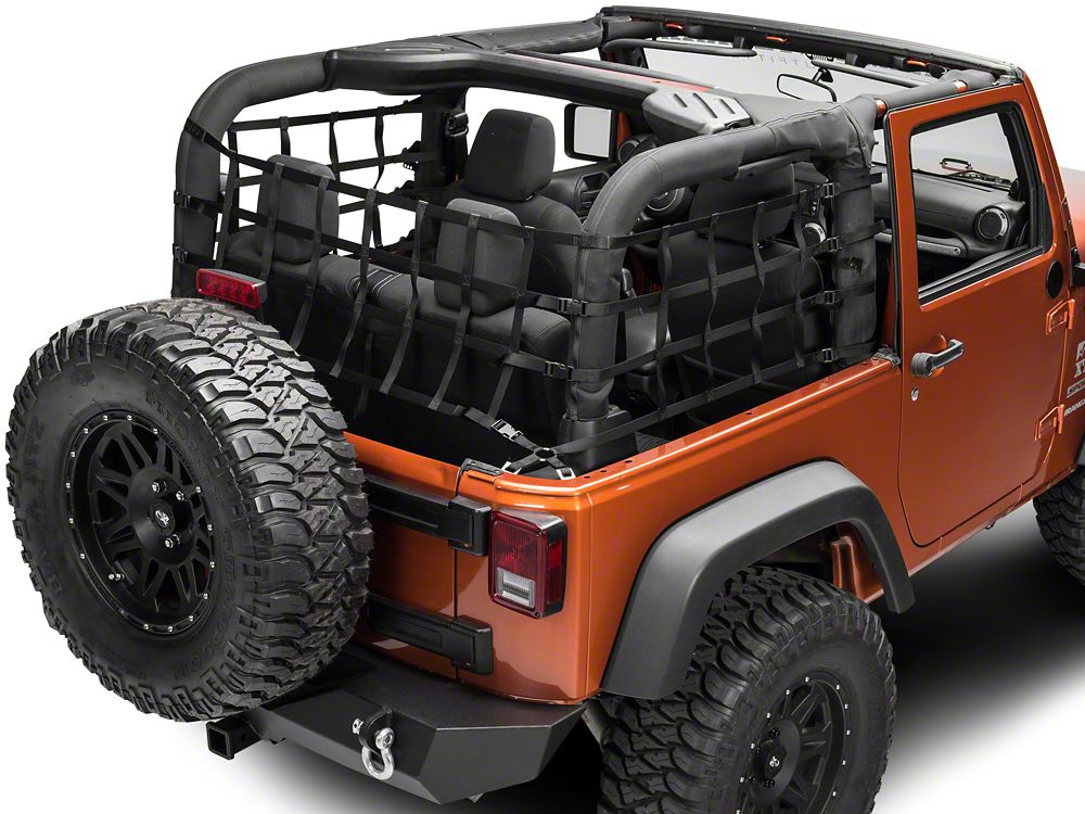 RedRock Cargo Wrap Around Net; One Piece (07-18 Jeep Wrangler JK 2-Door)