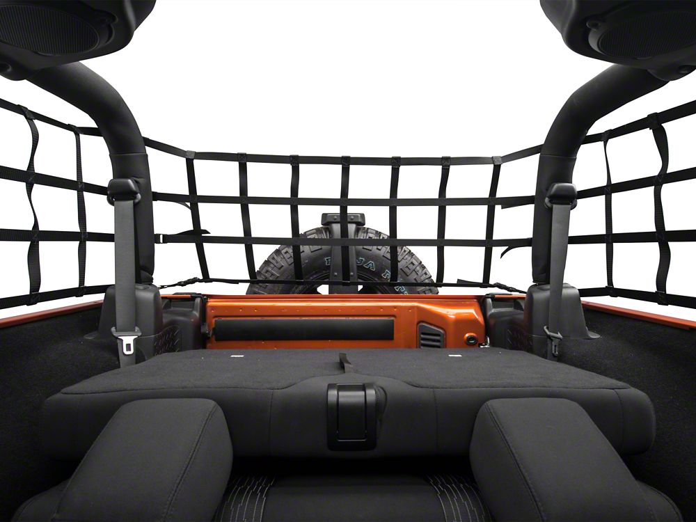 RedRock Cargo Wrap Around Net; One Piece (07-18 Jeep Wrangler JK 2-Door)