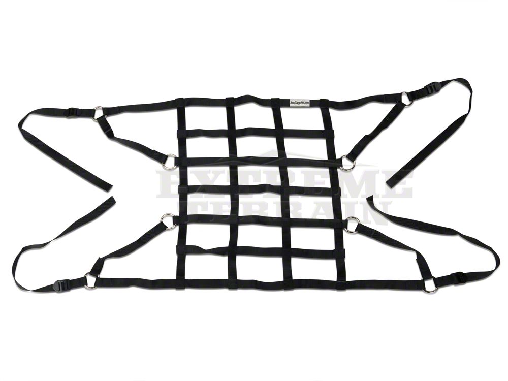 RedRock Front Pet Barrier Net; Black (07-18 Jeep Wrangler JK 2-Door)