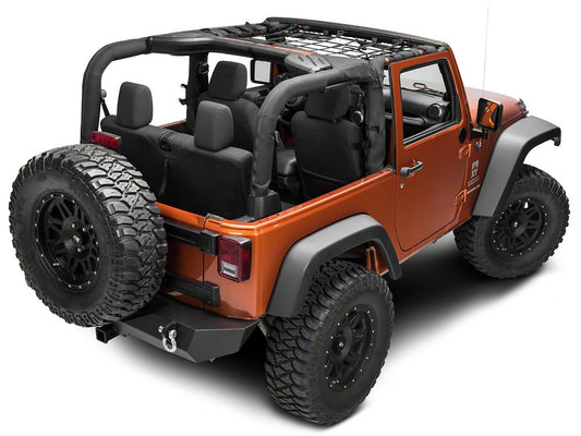 RedRock Front Overhead Net (07-18 Jeep Wrangler JK 2-Door)