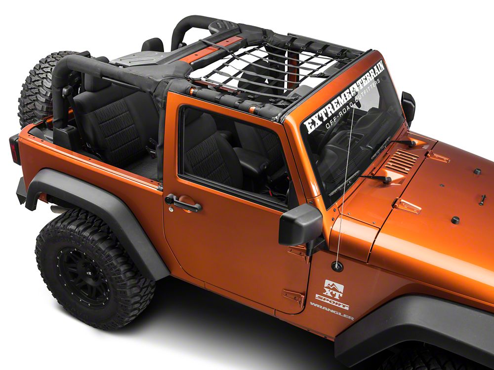 RedRock Front Overhead Net (07-18 Jeep Wrangler JK 2-Door)