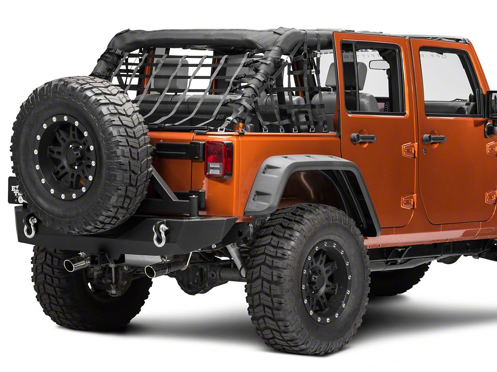 RedRock Cargo Wrap Around Net; Three Piece (07-18 Jeep Wrangler JK 4-Door)