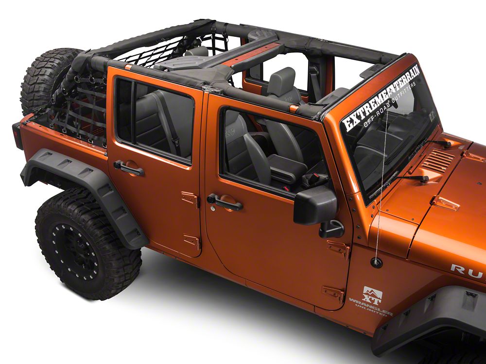 RedRock Cargo Wrap Around Net; Three Piece (07-18 Jeep Wrangler JK 4-Door)