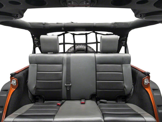 RedRock Rear Pet Barrier Net; Black (07-18 Jeep Wrangler JK 4-Door)