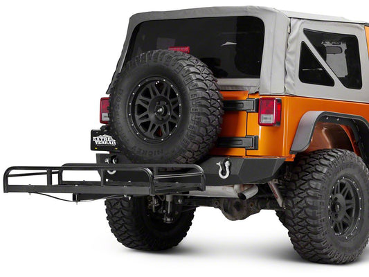 RedRock Hitch Mounted Cargo Rack; 7-Inch XL (07-25 Jeep Wrangler JK & JL)