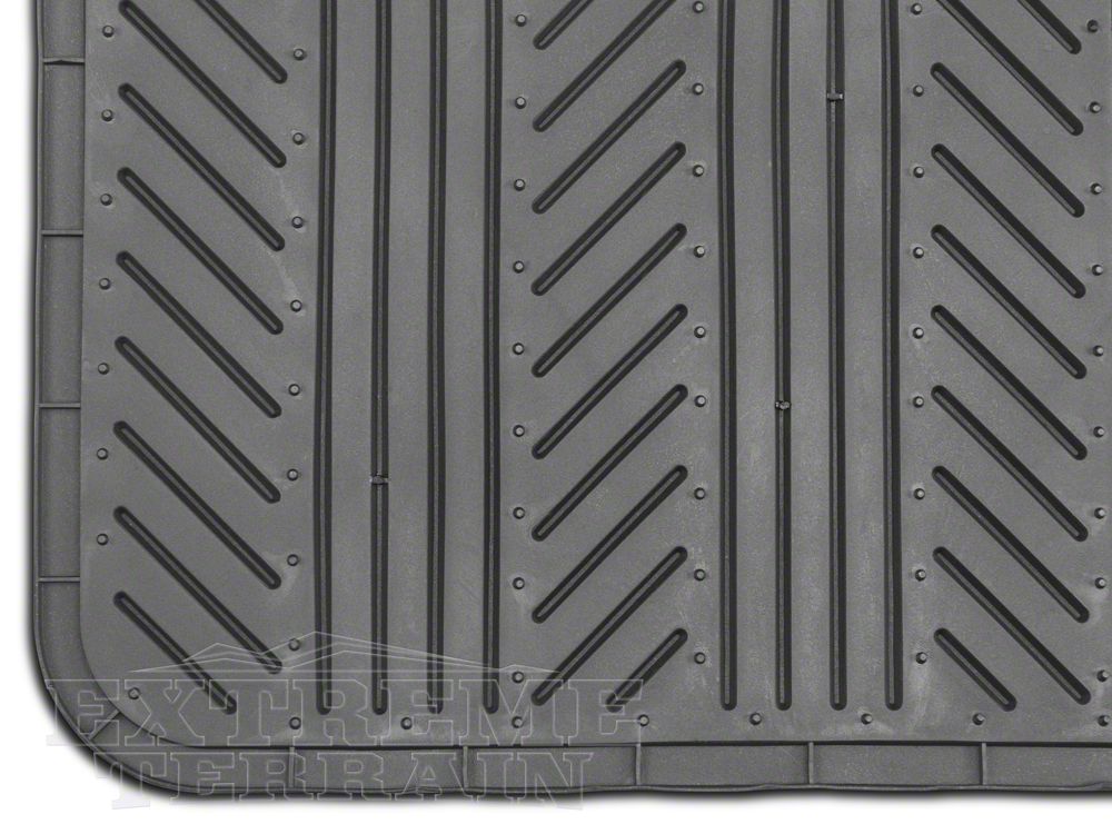RedRock 4-Piece All-Weather Floor Mats; Black (Universal; Some Adaptation May Be Required)