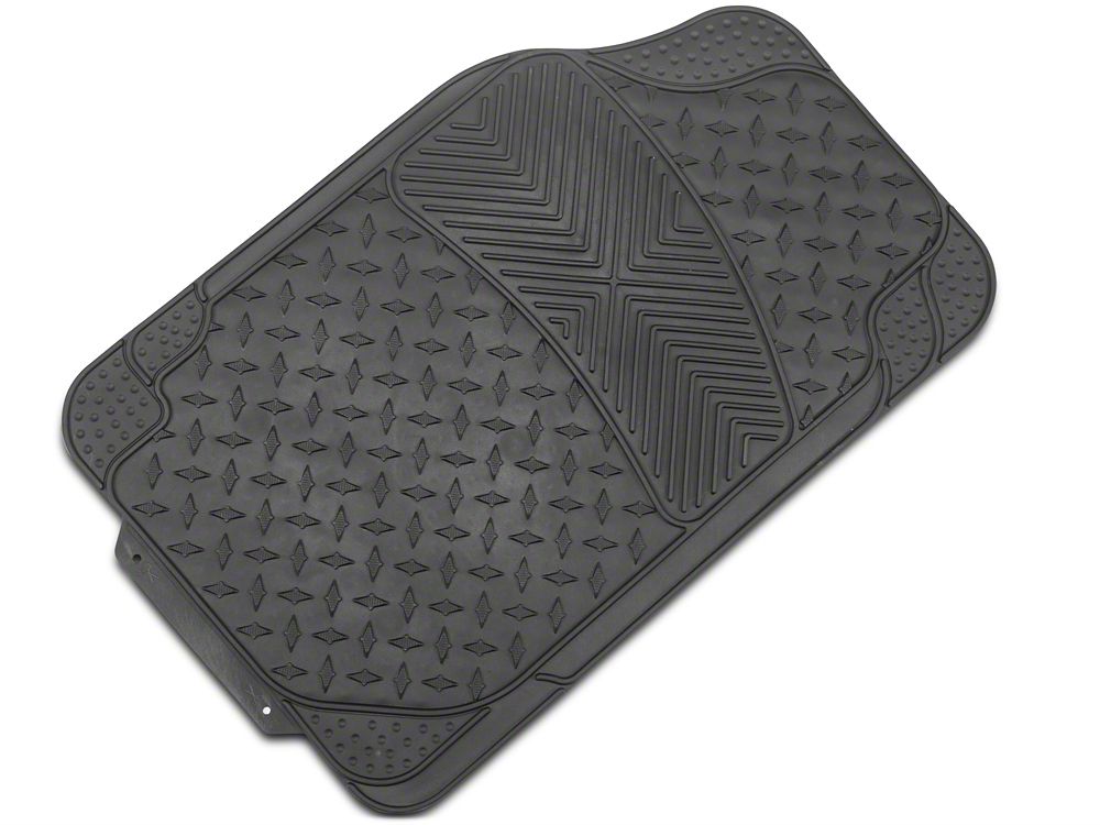 RedRock All-Weather Floor Mat Set with One-Piece Rear Mat; Black (Universal; Some Adaptation May Be Required)