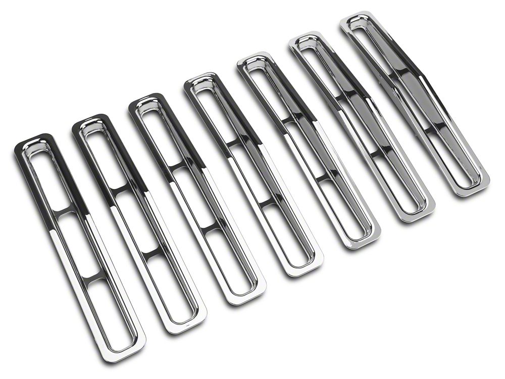 RedRock Grille Inserts; Chrome (87-95 Jeep Wrangler YJ)