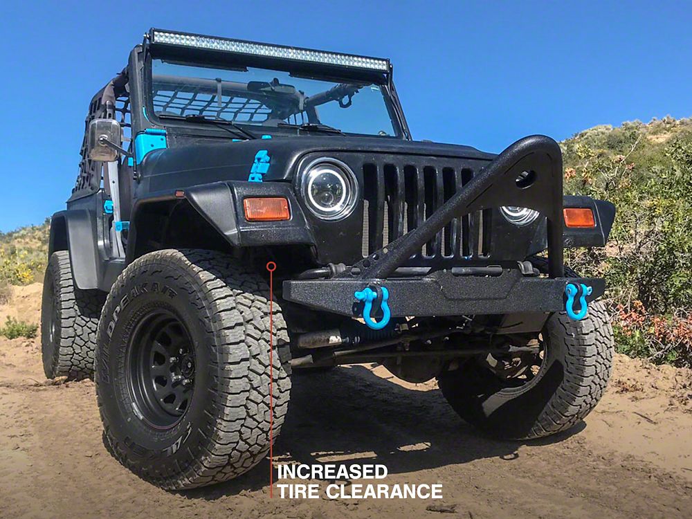 RedRock Stubby Winch Front Bumper with Stinger Bar (87-06 Jeep Wrangler YJ & TJ)