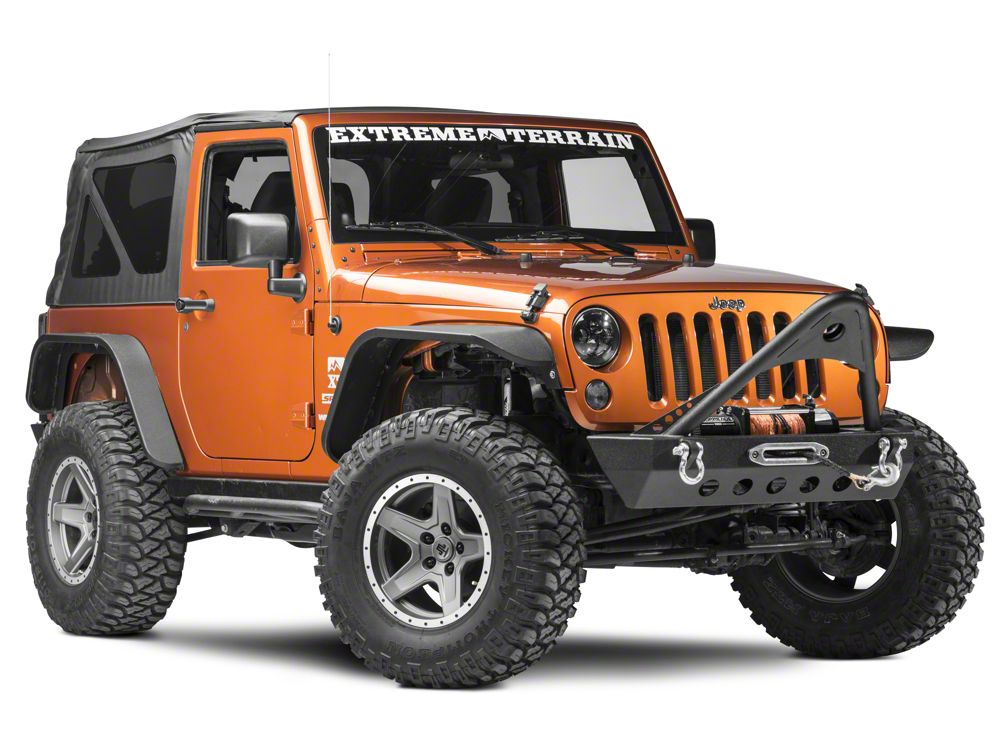 RedRock Mid-Width Winch Front Bumper with Stinger (07-18 Jeep Wrangler JK)