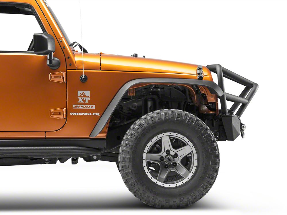 RedRock Juggernaut Stubby Front Bumper with LED Lights (07-18 Jeep Wrangler JK)
