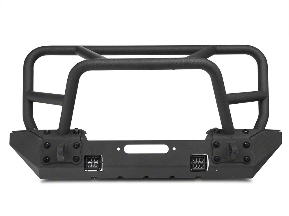 RedRock Juggernaut Stubby Front Bumper with LED Lights (07-18 Jeep Wrangler JK)