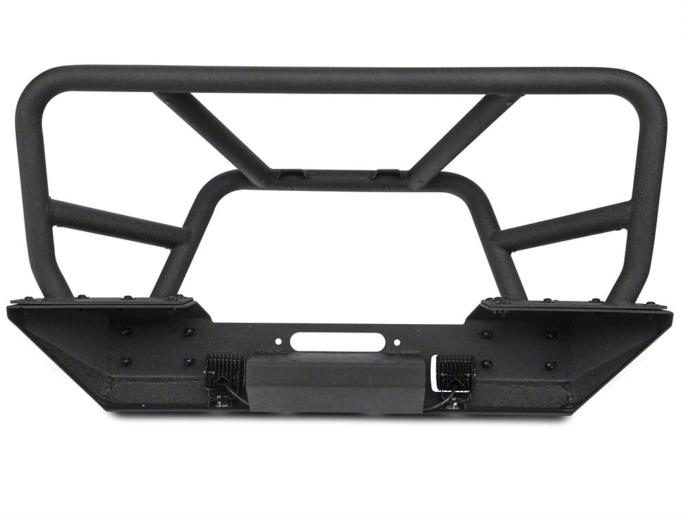 RedRock Juggernaut Stubby Front Bumper with LED Lights (07-18 Jeep Wrangler JK)