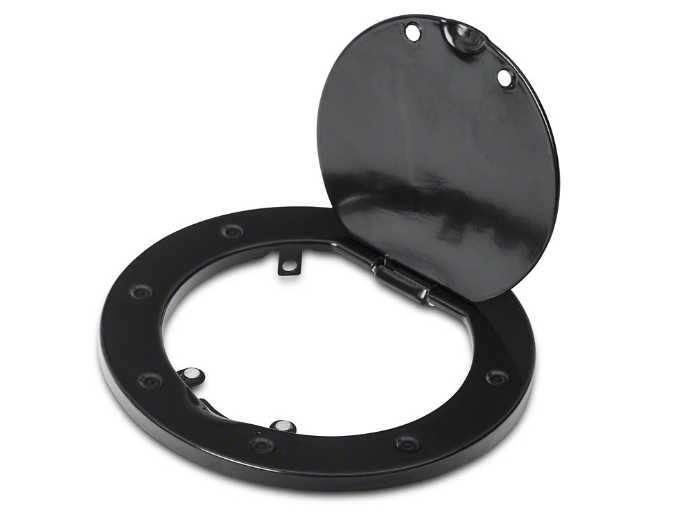 RedRock Non-Locking Fuel Door; Black (07-18 Jeep Wrangler JK)