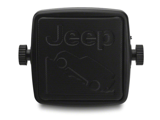 RedRock External 2-3/4-Inch Speaker with Embossed Jeep Logos (Universal; Some Adaptation May Be Required)