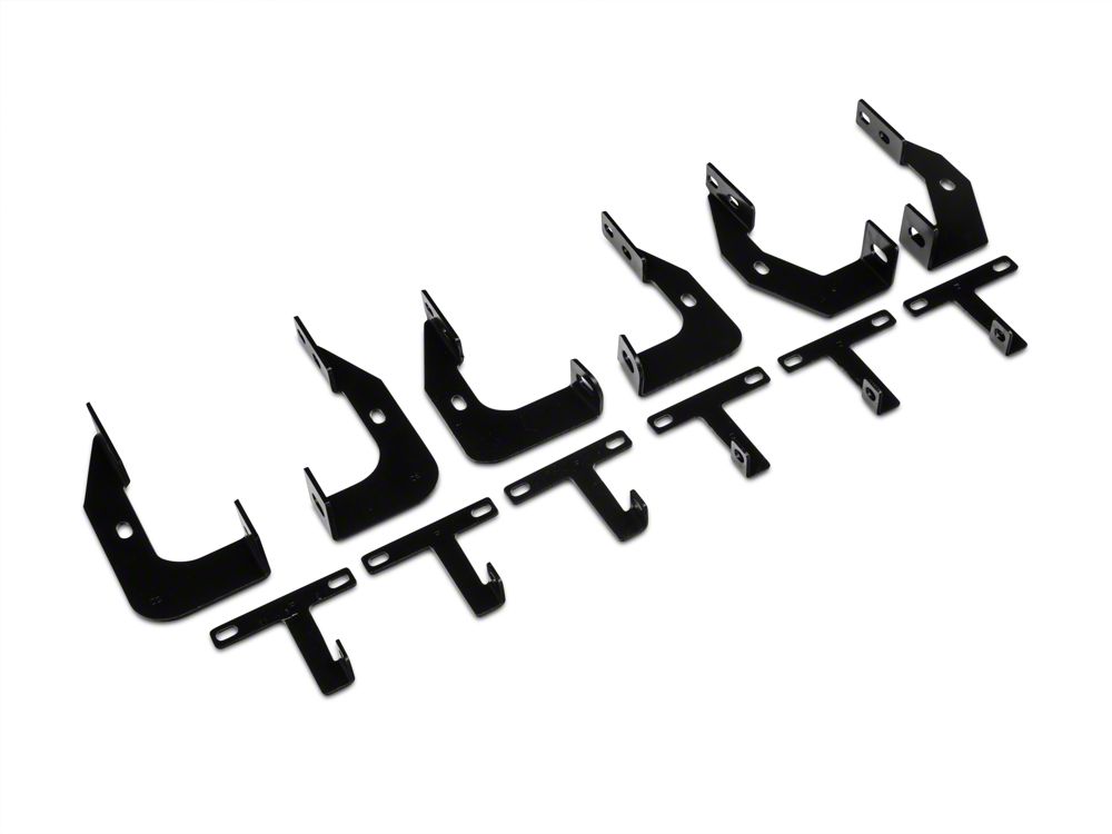 RedRock Pinnacle Oval Bent End Side Step Bars; Textured Black (07-18 Jeep Wrangler JK 4-Door)