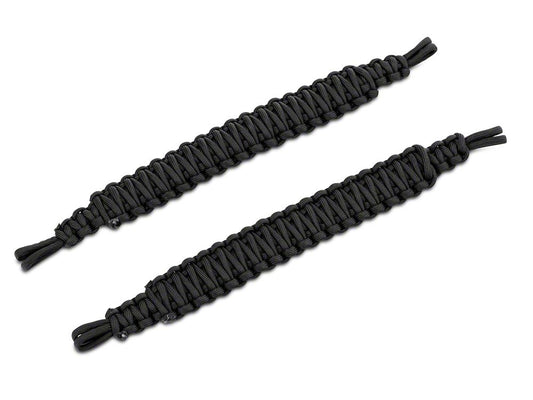 RedRock Headrest Paracord Grab Handles; Black (07-25 Jeep Wrangler JK & JL)