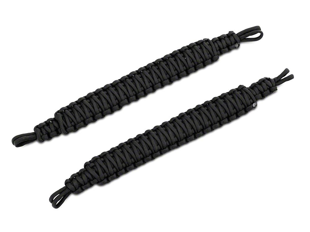 RedRock Headrest Paracord Grab Handles; Black (07-25 Jeep Wrangler JK & JL)