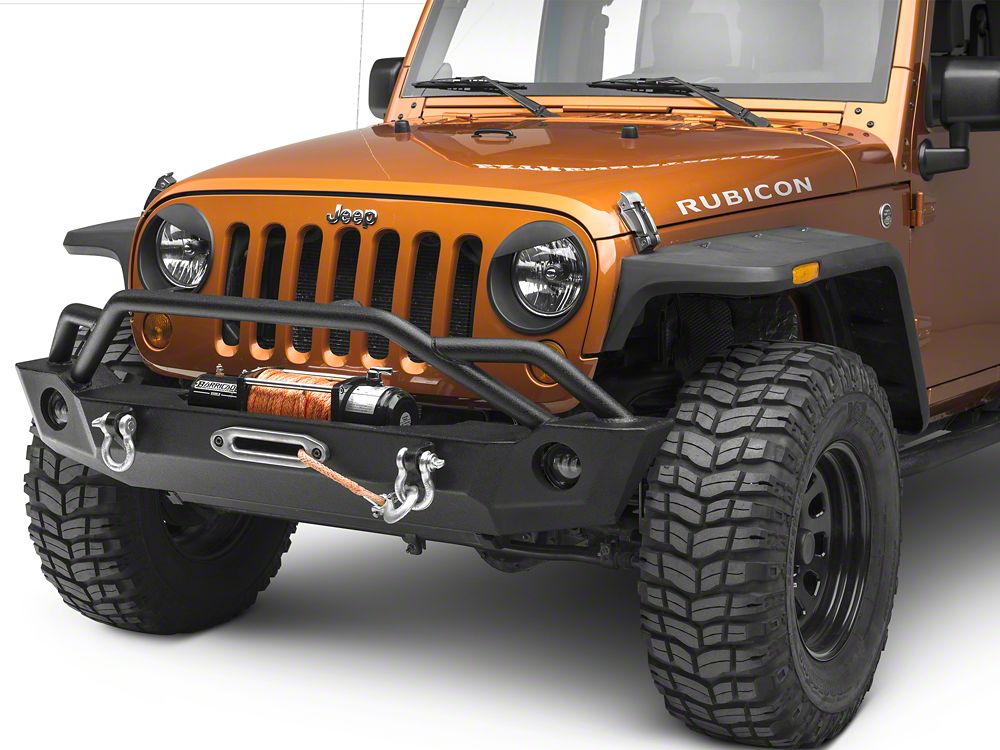RedRock Angry Eyes Headlight Conversion; Black (07-18 Jeep Wrangler JK)