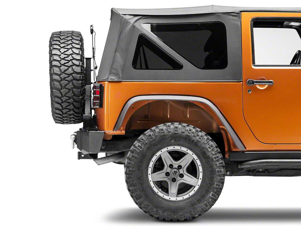 RedRock Euro Style Tail Light Guards; Black (07-18 Jeep Wrangler JK)