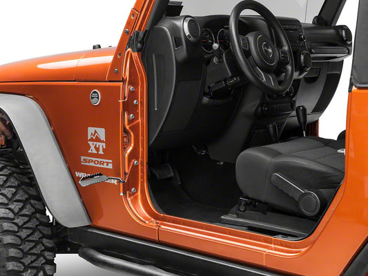 RedRock Foot Pegs; Textured Black (07-18 Jeep Wrangler JK)