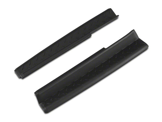 RedRock Diamond Pattern Door Entry Guards; Black (07-18 Jeep Wrangler JK)