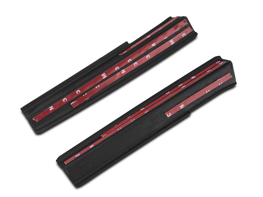 RedRock Diamond Pattern Door Entry Guards; Black (07-18 Jeep Wrangler JK)
