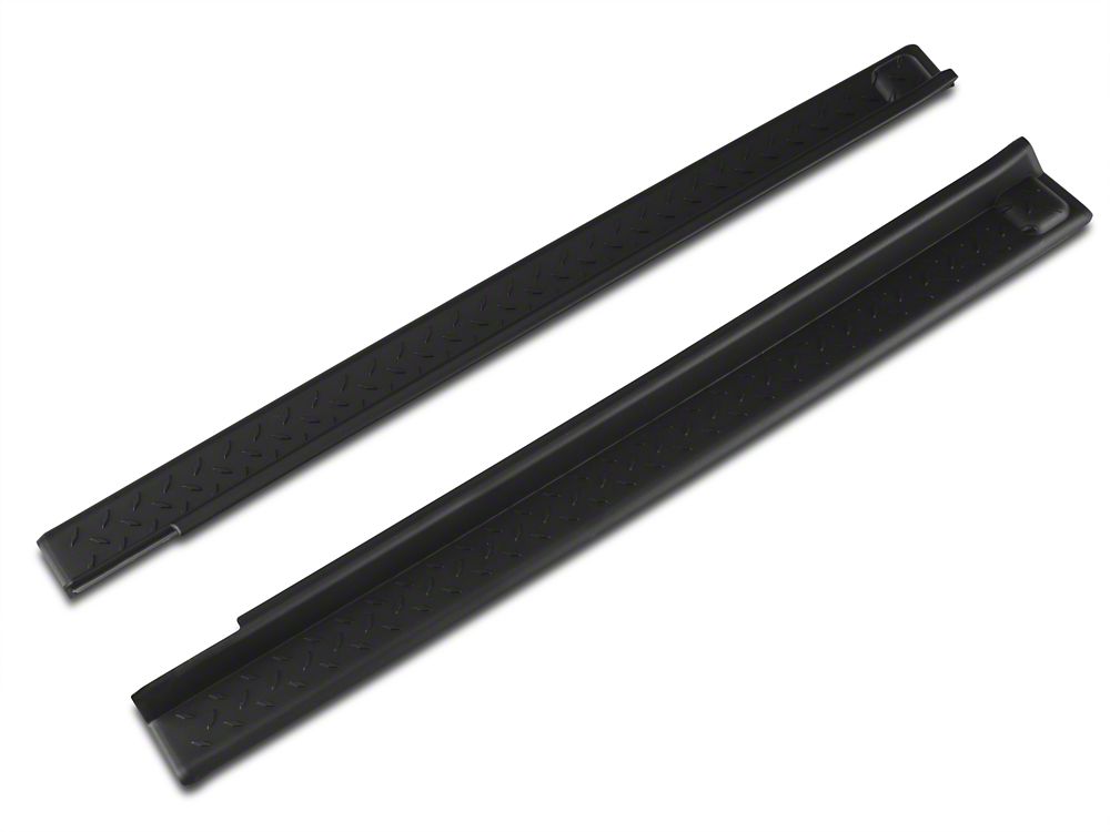 RedRock Diamond Pattern Door Entry Guards; Black (07-18 Jeep Wrangler JK)