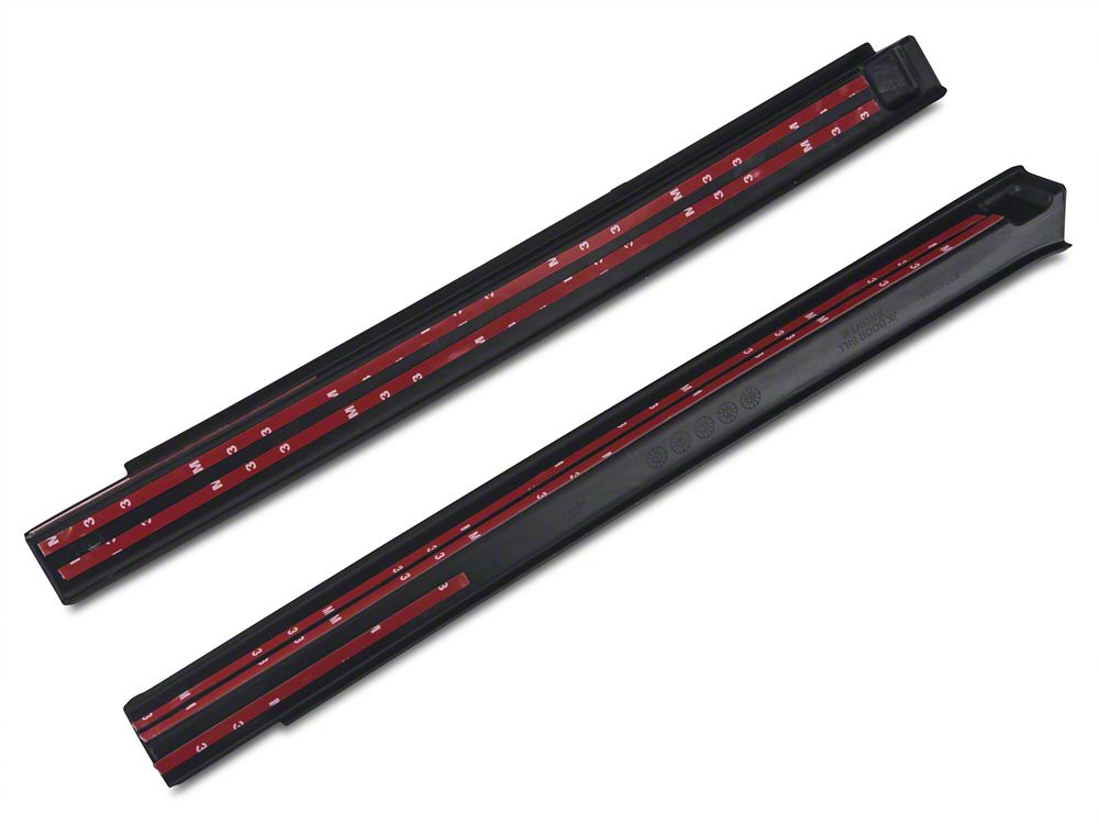 RedRock Diamond Pattern Door Entry Guards; Black (07-18 Jeep Wrangler JK)