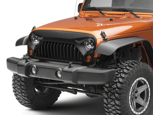 RedRock Gladiator Grille; Matte Black (07-18 Jeep Wrangler JK)