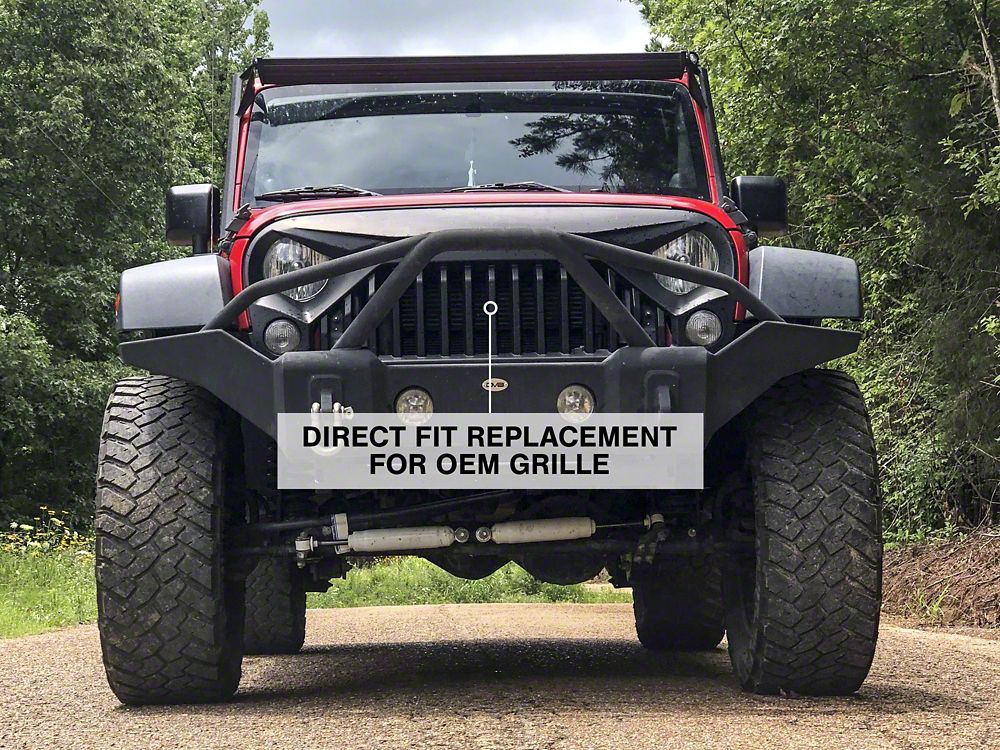 RedRock Gladiator Grille; Matte Black (07-18 Jeep Wrangler JK)