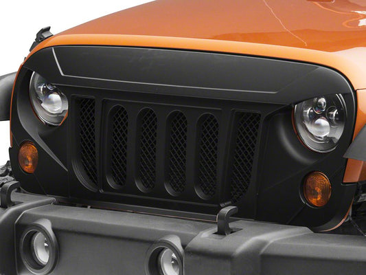 RedRock Avenger Grille; Matte Black (07-18 Jeep Wrangler JK)
